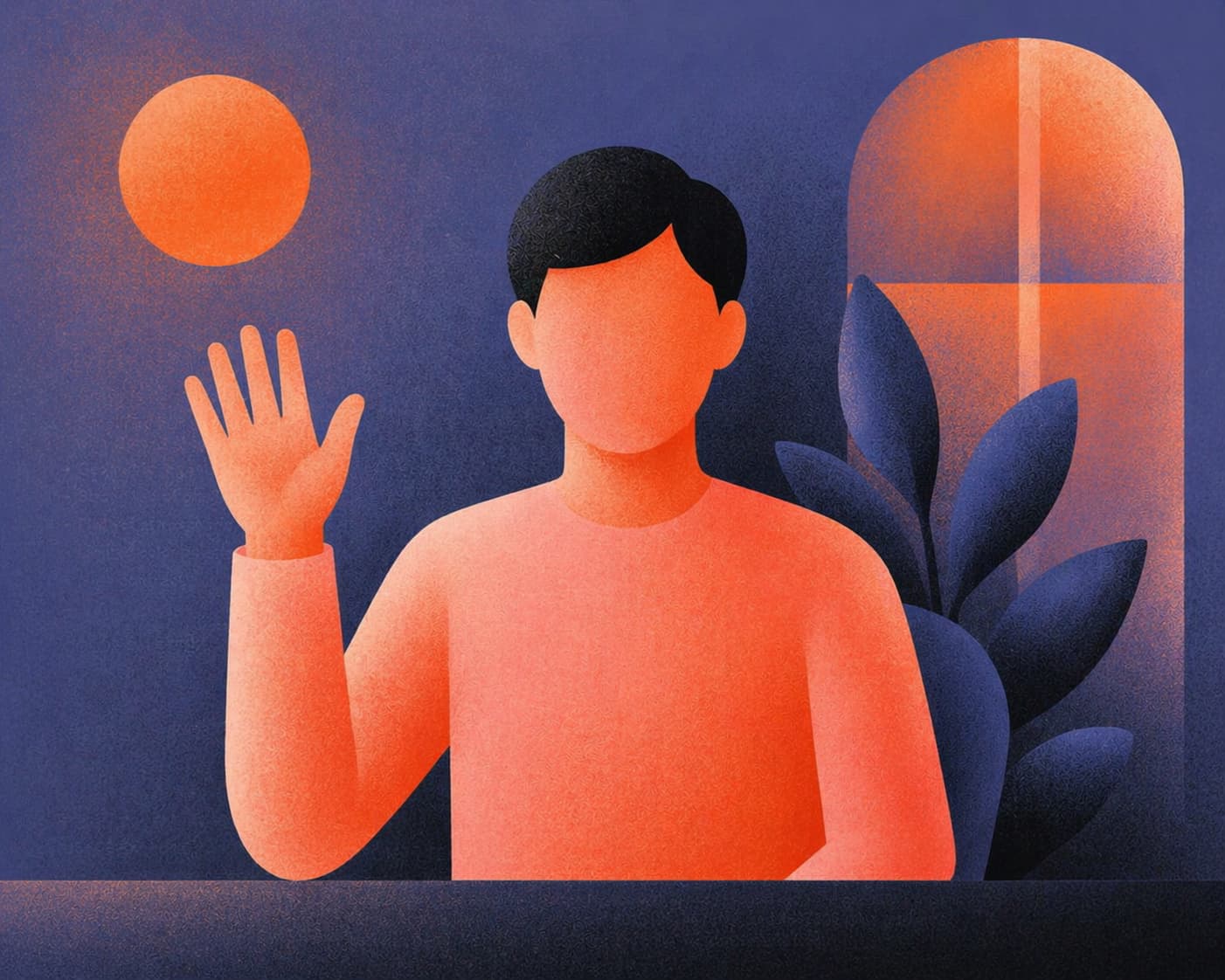 Person arbeitet nachts am Laptop